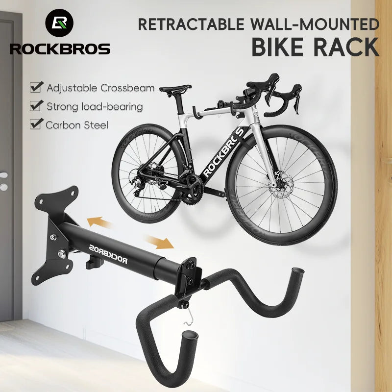 Bike Rack Wall Mount Garage Home Adjustable Bicyle Rack Horizontal Bike Hook Thickened Reinforced MTB Road Bike Holder